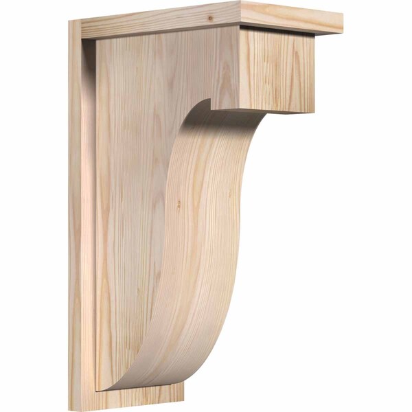 Ekena Millwork Del Monte Smooth Corbel w/Backplate, Douglas Fir, 7 1/2"W x 12"D x 20"H COR08X12X20DEL01SDF - main